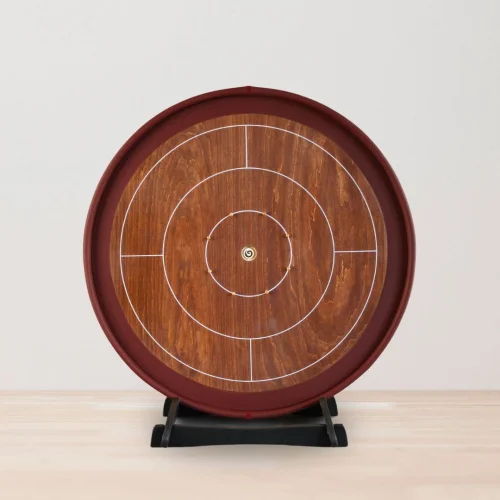 Woodestic Crokinole Travel Set - Walnut , Crimson