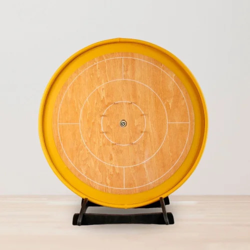 Woodestic Crokinole Travel Set - Steamed beech , Amber