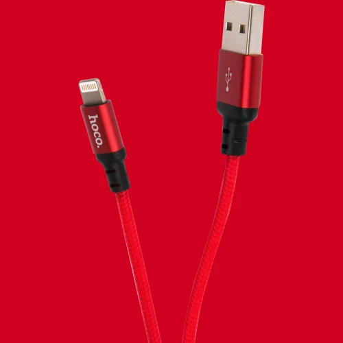 Кабель Hoco X14 USB / Apple Lightning 2 м Красный