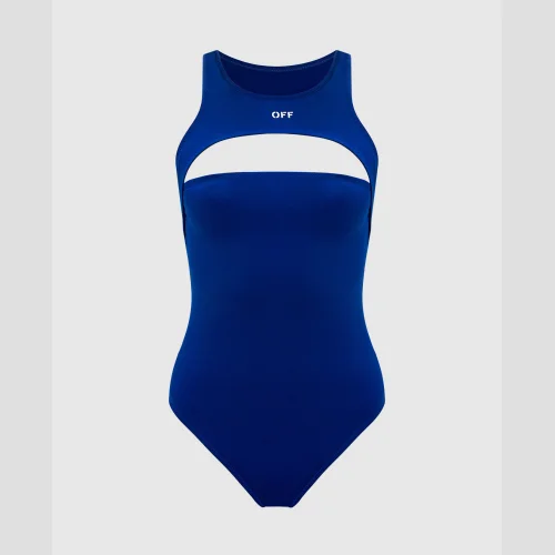 Blue swimsuit with a cutout Off-White