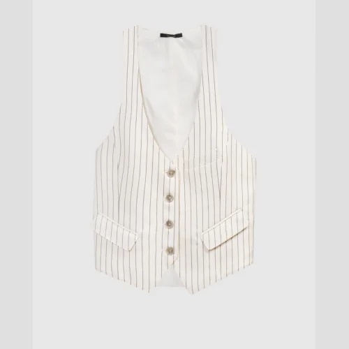 White striped wool and silk waistcoat Tom Ford