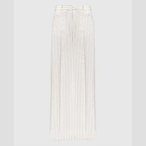 White striped wool and silk trousers Tom Ford