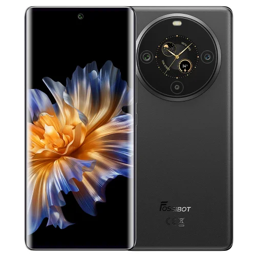Teléfono inteligente FOSSiBOT S3 Pro 4G con pantalla curva AMOLED de 6,67" en color negro