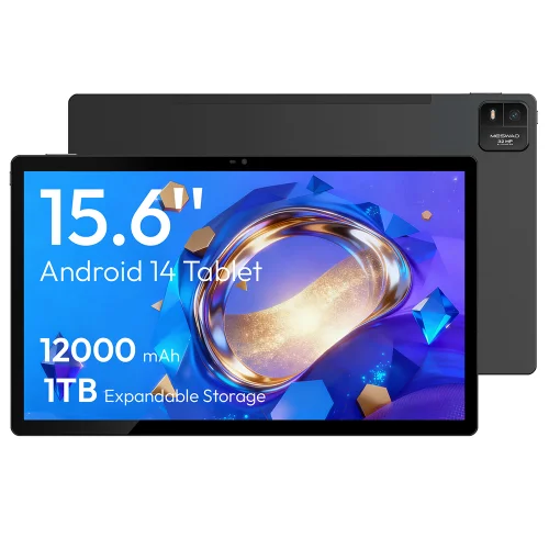Tableta MESWAO B3 Pro de 15,6 pulgadas, 8 GB, 256 GB, enchufe europeo, color negro
