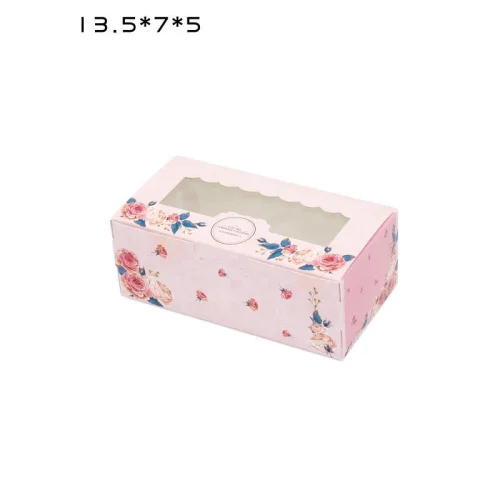 Pin Rose 10Pcs Sweet Beautiful Wedding Party Cup Cake For 2/4/6 Cake Case Cupcake Windowed Boxes 2 w