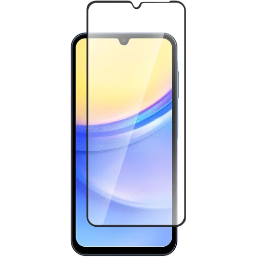Защитное стекло BoraSCO для Samsung Galaxy A15 с чёрной рамкой