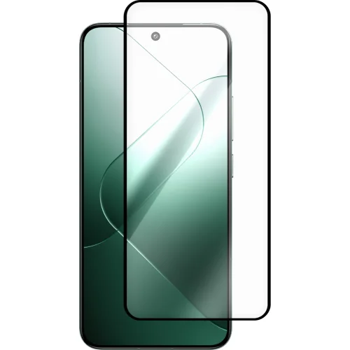 Защитное стекло Krutoff Premium для Xiaomi 14 с чёрной рамкой