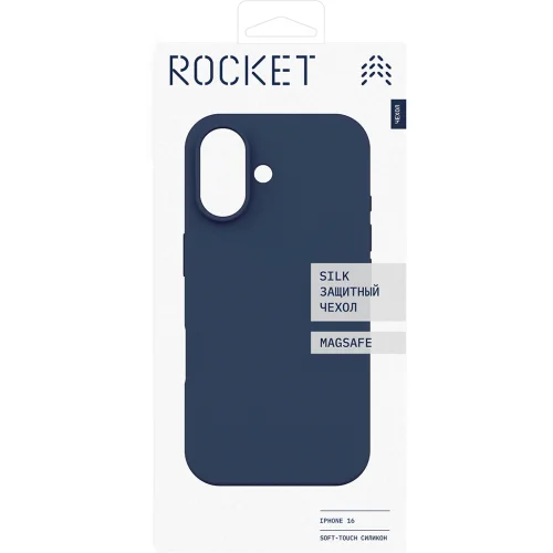 Клип-кейс Rocket Silk для Apple iPhone 16 с MagSafe Тёмно-синий
