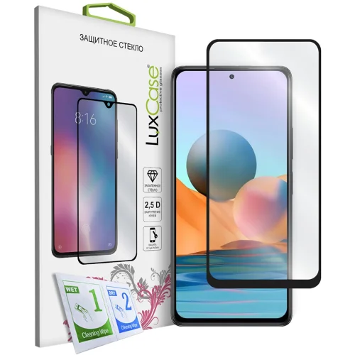Защитное стекло LuxCase для realme C75 с чёрной рамкой
