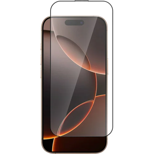 Защитное стекло BoraSCO для Apple iPhone 17 / 16 Pro с чёрной рамкой