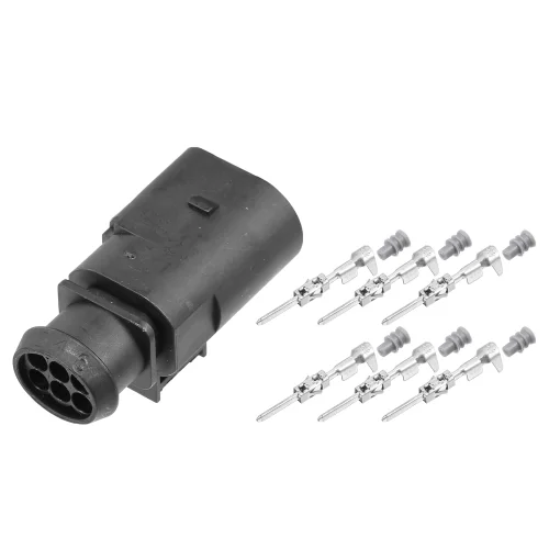 1 Set No.3B0973813 6 Pin Male Connector Adapter Plug Clip Kit Replacement for VW Golf Jetta Passat