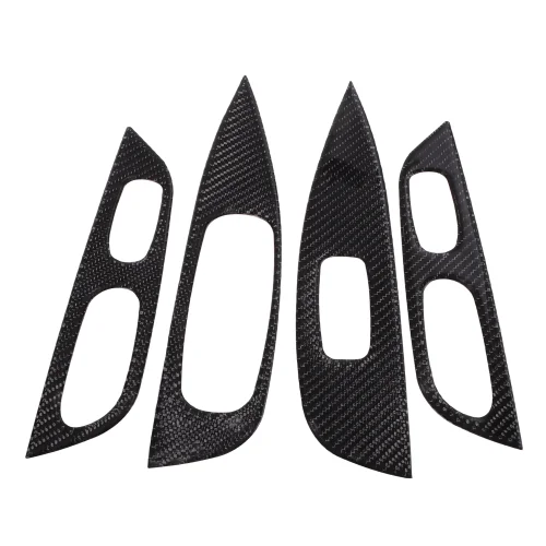 Window Lift Switch Panel Trim Cover for Nissan Rogue 14-20 Carbon Fiber Black