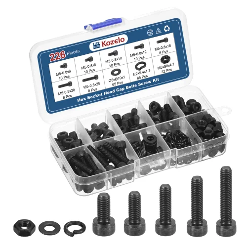 Socket Head Cap Screws Bolts Nut Assortment Kit - Internal Hex Screw for 3D Printer Furniture Use 22