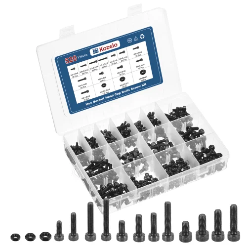 Socket Head Cap Screws Bolts Nut Assortment - Internal Hex Screw for 3D Printer Furniture Industrial