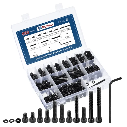 Socket Head Cap Screws Bolts Nut Assortment Kit - Internal Hex Screws for 3D Printer Furniture Indus