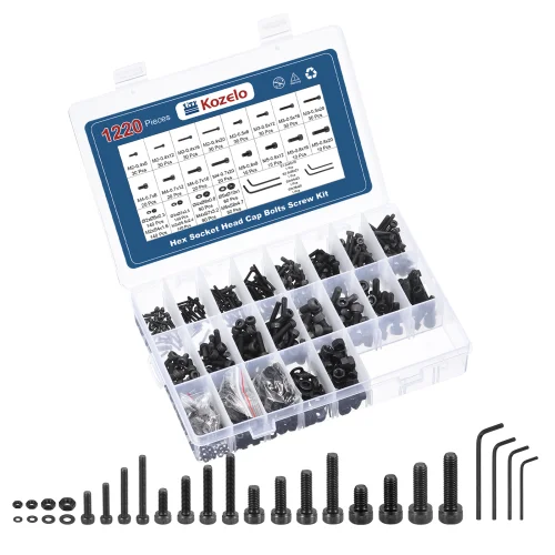 Socket Head Cap Screws Bolts Nut Assortment Kit - Internal Hex Screws for 3D Printer Furniture Indus