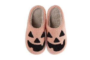 Halloween Comfy Pumpkin Slippers - Womens & Mens Memory Foam House Slippers