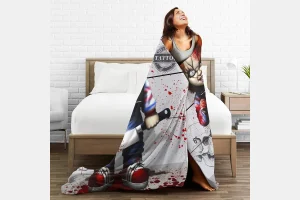 Halloween Horror Movie Throw Blanket, Ultra-Soft Micro Fleece Blanket, Soft Cozy Blankets for Bed Co