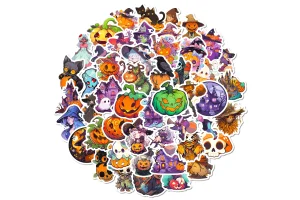 Halloween Sticker, 50pcs Graffiti Stickers Ghost Witch Bat Carnival Stickers, Vinyl Stickers, Pumpk