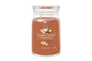 Pumpkin Cinnamon Swirl Große Signature Kerzen im Glas Yankee Candle, Orange | Süß und Würzig Siz