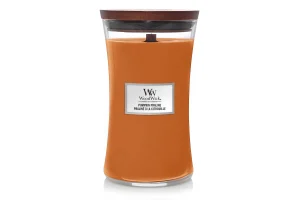 Pumpkin Praline WoodWick, Orange | Gourmand Size 10.2cm x 10.2cm x 17.8cm