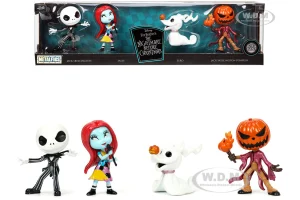Set of 4 Diecast Figurines (2.5") Tim Burton's "The Nightmare Before Christmas" "Metalfigs" Series b
