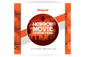 Shaped Horror Movie Characters Silicone Baking Mold Set with 6 Spooky Designs Flexible Food-Grade No
