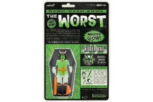 Super7 - The Worst - ReAction Figures Wave 3 - Killer Bat (Hell-Oween Glow)