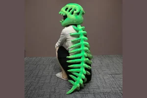 TEMU Dinosaur Costume, Realistic Dinosaur Skeleton Outfit Set, For Halloween Plush Spine Skeleton He