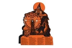 Vintage Halloween Witch Fortune Wheel Game