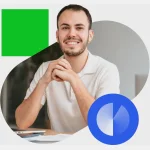 Disk-partition COM logo